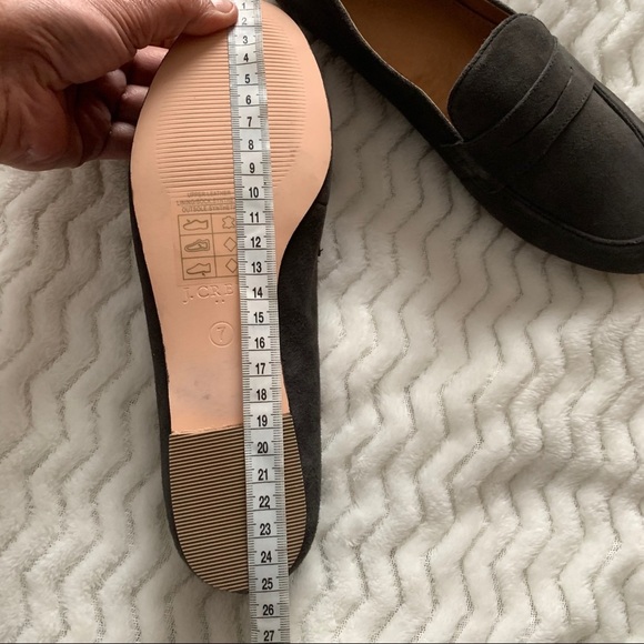 J.Crew Factory Gray Suede Leather Loafers Sz 7 - Picture 10 of 12